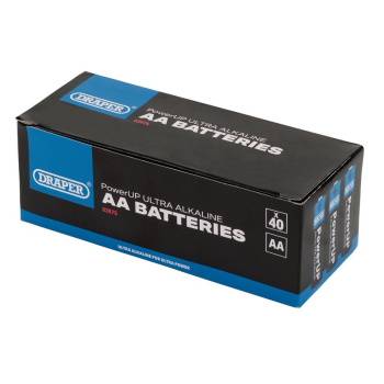 Draper BATT/AA/40 Draper PowerUP Ultra Alkaline AA Batteries (Pack of 40) - Code: 03975 - Pack Qty 1