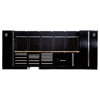 Draper MS400COMBO/25B BUNKER® 25 Piece Modular Storage Combo with Hardwood Worktop, 4915mm - Code: 04390 - Pack Qty 1