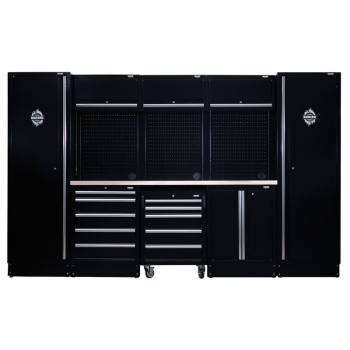 Draper MS400COMBO/16B BUNKER® 16 Piece Modular Storage Combo with Stainless Steel Worktop, 3240mm - Code: 04402 - Pack Qty 1