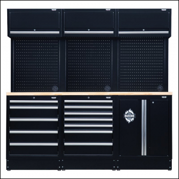 Draper MS400COMBO/14A BUNKER® Modular Storage Combo with Hardwood Worktop (14 Piece) - Code: 04411 - Pack Qty 1