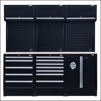 Draper MS400COMBO/14B BUNKER® Modular Storage Combo with Stainless Steel Worktop (14 Piece) - Code: 04415 - Pack Qty 1