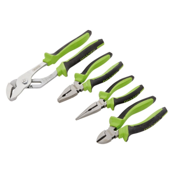 Draper SGPS/4/G Soft Grip Pliers Set, Green (4 Piece) - Discontinued - Code: 04457 - Pack Qty 1