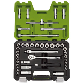 Draper D41AMN/B/GREEN Draper Expert MM/AF Combined Socket Set, 3/8 inch  Sq. Dr., Green (41 Piece) - Code: 04464 - Pack Qty 1