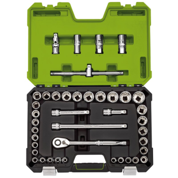 Draper H41AM/B/GREEN Draper Expert MM/AF Combined Socket Set, 1/2 inch  Sq. Dr., Green (41 Piece) - Code: 04465 - Pack Qty 1