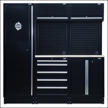 Draper MS400COMBO/11B BUNKER® Modular Storage Combo with Stainless Steel Worktop (11 Piece) - Code: 04503 - Pack Qty 1