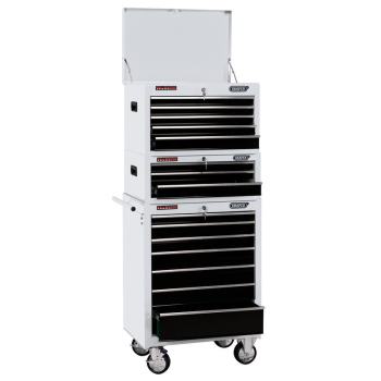 Draper DTKCTCW Combined Roller Cabinet and Tool Chest, 15 Drawer, 26 inch , White - Code: 04597 - Pack Qty 1