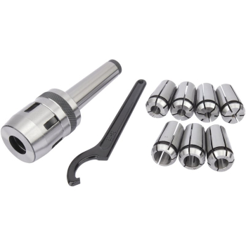 Draper MILL-10037 Mill Chuck Set, MT3 - M12 Diameter, 4 - 16mm - Code: 04662 - Pack Qty 1
