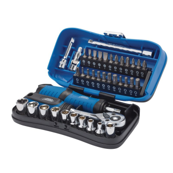 Draper SBS39 Draper Expert Socket and Bit Set, 1/4 inch  Sq. Dr. (39 Piece) - Code: 04713 - Pack Qty 1