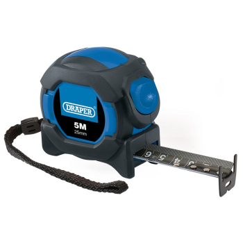 Draper AMTBB/12 Auto Lock Measuring Tape, 5m/16ft x 25mm - Code: 04751 - Pack Qty 12