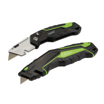 Draper TFK2/BK Retractable & Folding Trimming Knife Set with 10 x SK2 Two Notch Blades - Code: 04773 - Pack Qty 6