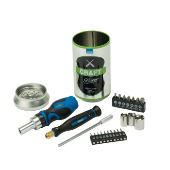 Draper 865/23B Stubby Ratchet Screwdriver and Bit Set, Special Edition - Craft Brew (23 Piece) - Code: 04775 - Pack Qty 12
