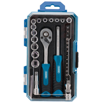Draper 1/4SS35 Socket Set, 1/4 inch  Sq. Dr. (35 Piece) - Code: 04777 - Pack Qty 1