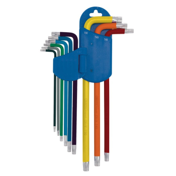 Draper XLCTXKS/9 Draper Expert TX-STAR® Metric Extra-long Arm Key Set, Colour Coded (9 Piece) - Code: 04926 - Pack Qty 1