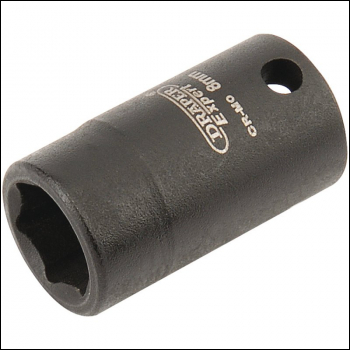 Draper 406-MM Draper Expert HI-TORQ® 6 Point Impact Socket, 1/4 inch  Sq. Dr., 8mm - Code: 05012 - Pack Qty 1