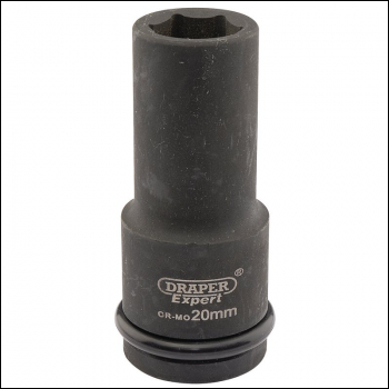 Draper 419D-MM Draper Expert HI-TORQ® 6 Point Deep Impact Socket, 3/4 inch  Sq. Dr., 20mm - Code: 05052 - Pack Qty 1