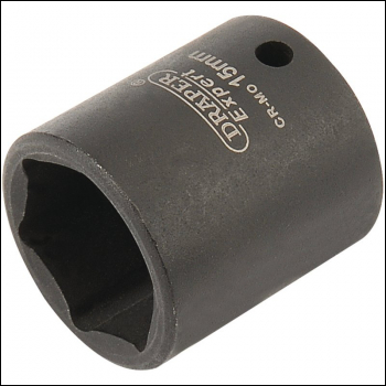 Draper 406-MM Draper Expert HI-TORQ® 6 Point Impact Socket, 1/4 inch  Sq. Dr., 15mm - Code: 05062 - Pack Qty 1