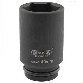 Draper 419D-MM Draper Expert HI-TORQ® 6 Point Deep Impact Socket, 3/4 inch  Sq. Dr., 40mm - Code: 05071 - Pack Qty 1