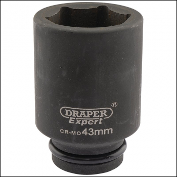 Draper 419D-MM Draper Expert HI-TORQ® 6 Point Deep Impact Socket, 3/4 inch  Sq. Dr., 43mm - Discontinued - Code: 05074 - Pack Qty 1