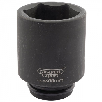 Draper 419D-MM Draper Expert HI-TORQ® 6 Point Deep Impact Socket, 3/4 inch  Sq. Dr., 59mm - Code: 05087 - Pack Qty 1