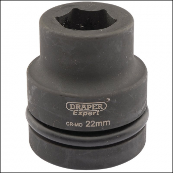 Draper 425-MM Draper Expert HI-TORQ® 6 Point Impact Socket, 1 inch  Sq. Dr., 22mm - Code: 05103 - Pack Qty 1
