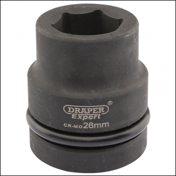 Draper 425-MM Draper Expert HI-TORQ® 6 Point Impact Socket, 1 inch  Sq. Dr., 26mm - Code: 05107 - Pack Qty 1