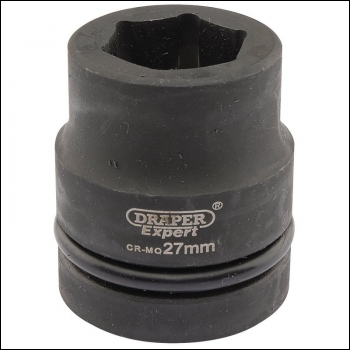 Draper 425-MM Draper Expert HI-TORQ® 6 Point Impact Socket, 1 inch  Sq. Dr., 27mm - Code: 05108 - Pack Qty 1