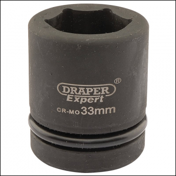 Draper 425-MM Draper Expert HI-TORQ® 6 Point Impact Socket, 1 inch  Sq. Dr., 33mm - Code: 05113 - Pack Qty 1