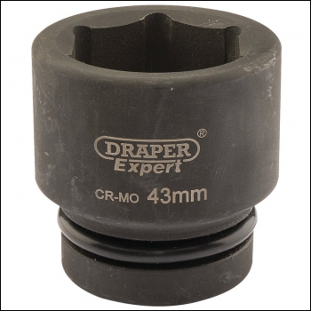 Draper 425-MM Draper Expert HI-TORQ® 6 Point Impact Socket, 1 inch  Sq. Dr., 43mm - Code: 05123 - Pack Qty 1