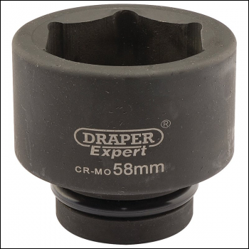 Draper 425-MM Draper Expert HI-TORQ® 6 Point Impact Socket, 1 inch  Sq. Dr., 58mm - Code: 05128 - Pack Qty 1