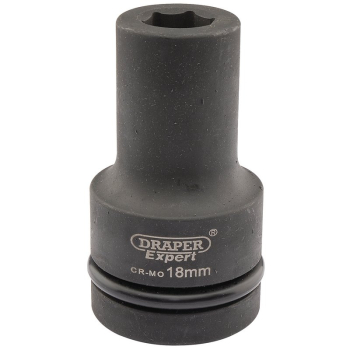 Draper 425D-MM Draper HI-TORQ® 6 Point Deep Impact Socket, 1 inch  Sq. Dr., 18mm - Discontinued - Code: 05133 - Pack Qty 1