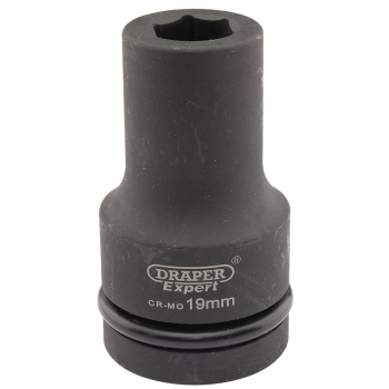 Draper 425D-MM Draper HI-TORQ® 6 Point Deep Impact Socket, 1 inch  Sq. Dr., 19mm - Discontinued - Code: 05134 - Pack Qty 1