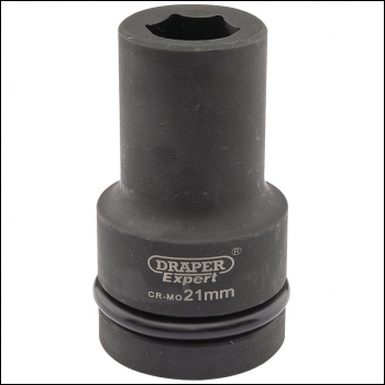 Draper 425D-MM Draper Expert HI-TORQ® 6 Point Deep Impact Socket, 1 inch  Sq. Dr., 21mm - Code: 05136 - Pack Qty 1