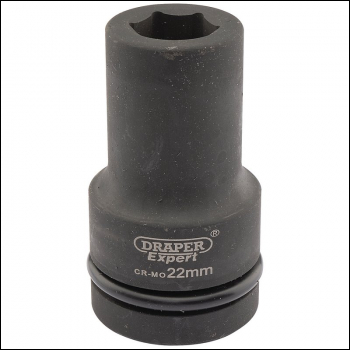 Draper 425D-MM Draper Expert HI-TORQ® 6 Point Deep Impact Socket, 1 inch  Sq. Dr., 22mm - Code: 05137 - Pack Qty 1