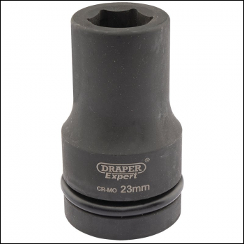 Draper 425D-MM Draper Expert HI-TORQ® 6 Point Deep Impact Socket, 1 inch  Sq. Dr., 23mm - Code: 05138 - Pack Qty 1