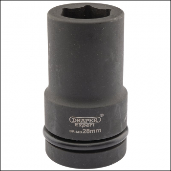 Draper 425D-MM Draper Expert HI-TORQ® 6 Point Deep Impact Socket, 1 inch  Sq. Dr., 28mm - Code: 05143 - Pack Qty 1