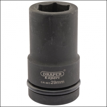 Draper 425D-MM Draper Expert HI-TORQ® 6 Point Deep Impact Socket, 1 inch  Sq. Dr., 29mm - Code: 05144 - Pack Qty 1