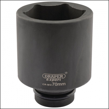 Draper 425D-MM Draper Expert HI-TORQ® 6 Point Deep Impact Socket, 1 inch  Sq. Dr., 70mm - Code: 05159 - Pack Qty 1
