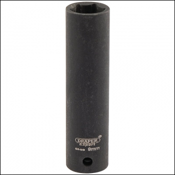 Draper 406D-MM Draper Expert HI-TORQ® 6 Point Deep Impact Socket, 1/4 inch  Sq. Dr., 9mm - Code: 05187 - Pack Qty 1