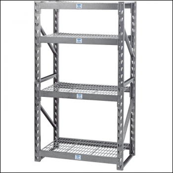 Four Shelves L760 x W300 x H1520mm 21658 Draper Steel Shelving Unit 