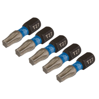 Draper IMBH/TX25/5 Draper Expert TX-STAR® Impact Screwdriver Bits, T27 x 25mm, 1/4 inch  Hex (Pack of 5) - Code: 05495 - Pack Qty 1
