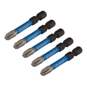 Draper IMBH/PH50/5 Draper Expert Cross Slot/PH Type Impact Screwdriver Bits, No.3 x 50mm, 1/4 inch  Hex (Pack of 5) - Code: 05645 - Pack Qty 1