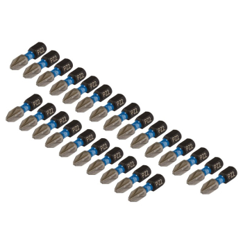 Draper IMBH/PZ25/25 Draper Expert PZ-Type Impact Screwdriver Bits, No.2 x 25mm, 1/4 inch  Hex (Pack of 25) - Code: 05689 - Pack Qty 1
