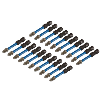 Draper IMBH/PZ50/20 Draper Expert PZ-Type Impact Screwdriver Bits, No.2 x 50mm, 1/4 inch  Hex (Pack of 20) - Code: 05696 - Pack Qty 1