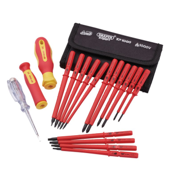 Draper 965I/18 XP1000® VDE Interchangeable Blade Screwdriver Set (18 Piece) - Code: 05776 - Pack Qty 1