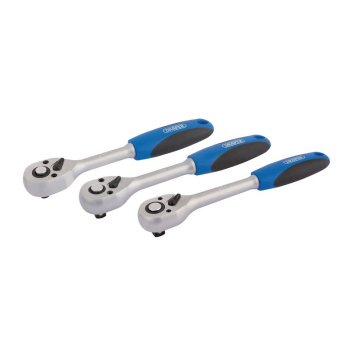 Draper *RATCHETSET 72-Tooth Reversible Soft Grip Ratchet Set (3 Piece) - Code: 05911 - Pack Qty 1