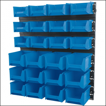Draper SBB24C 24 Bin Wall Storage Unit, Small/Medium Bins - Code: 06798 - Pack Qty 1
