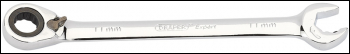 Draper 8328RMM Expert 11mm Draper Expert Hi-Torq® Metric Reversible Double Ratcheting Combination Spanner - Code: 06842 - Pack Qty 1