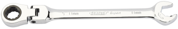 Draper 8328FMM Metric Combination Spanner with Flexible Head and Double Ratcheting Features (11mm) - Code: 06855 - Pack Qty 1