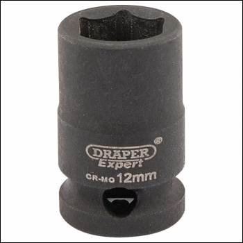 Draper 409-MM Draper Expert HI-TORQ® 6 Point Impact Socket, 3/8 inch  Sq. Dr., 12mm - Code: 06871 - Pack Qty 1