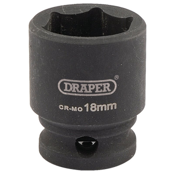 Draper 409-MM Draper HI-TORQ® 6 Point Impact Socket, 3/8 inch  Sq. Dr., 18mm - Code: 06878 - Pack Qty 1